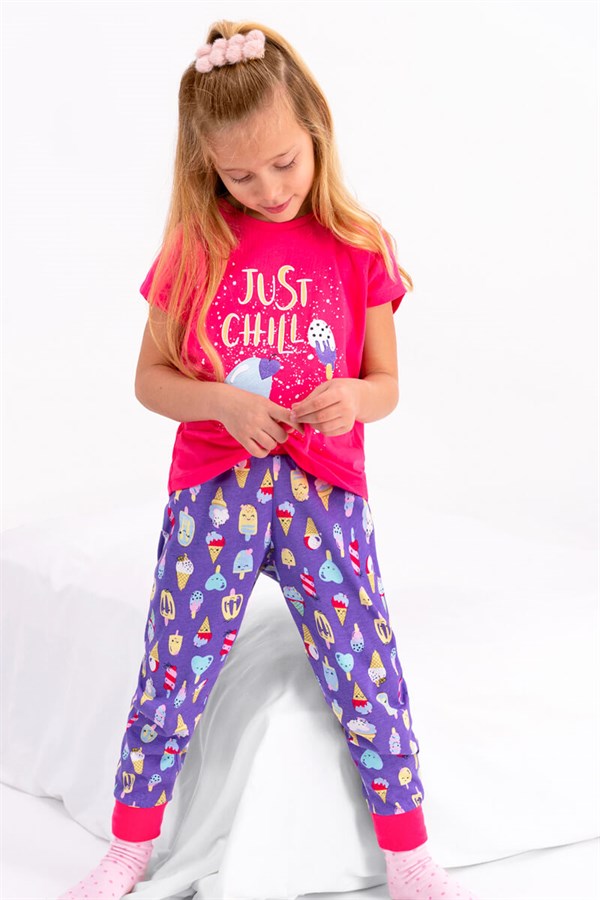 Kız Çocuk RolyPoly Just Chill Pijama Takımı